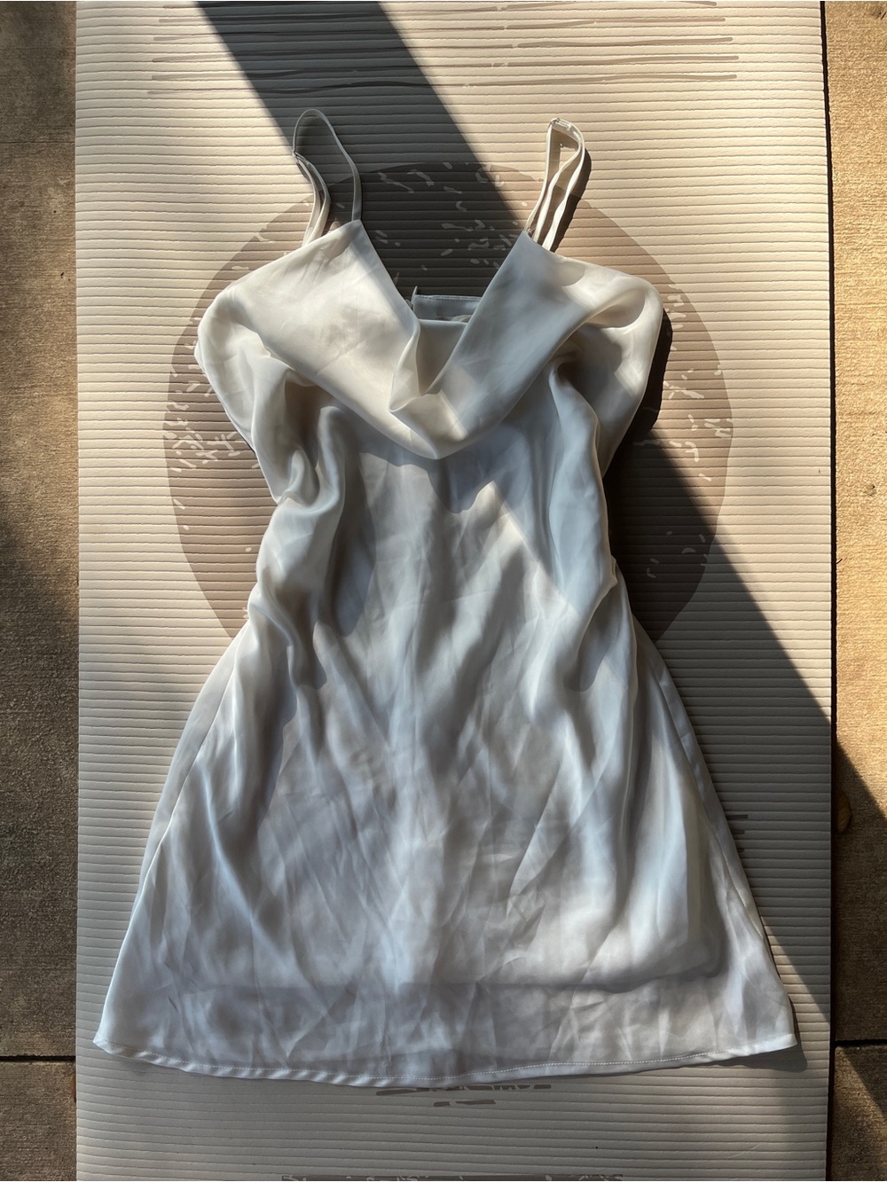 Altar'd State Ivory Satin Slip Mini Dress